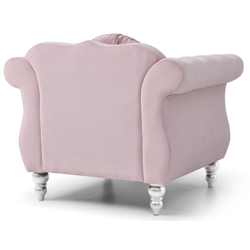 Glory Furniture Hollywood Accent Chair in Pink Color