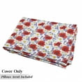 thumbnail image 5 of Flower Floor Pillow Lounger Cover, Purple Flowers Poppy and Daisy Summer Nature Wildflowers Graphic, Nap Mat Printed Fabric Case for 5 Pillows, 88" x 27", Lavender Scarlet, by Ambesonne, 5 of 5