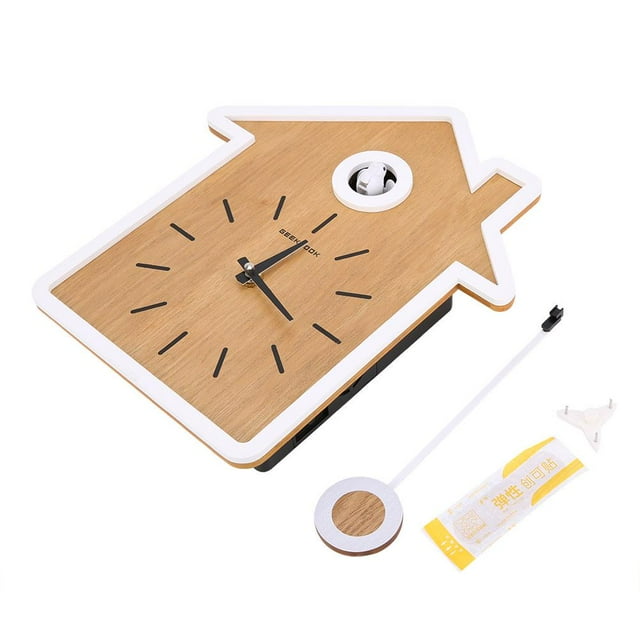 Rdeghly Swing Clock,Nordic Style Design Simple Modern Cuckoo Clock Report Clock Swing Clock Wall Clock