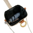 thumbnail image 3 of Seyurigaoka Women Woven Bucket Bag, Classic Shoulder Bag Lightweight Handbag with Chain Strap, 3 of 8