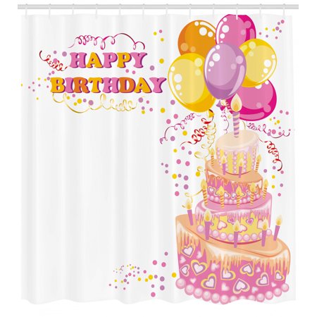 Birthday Decorations For Kids Shower Curtain Girl Themed Party