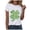 White, variant on COMVALUE Funny Cute Shamrock Irish Graphic Tee Top for Women St Patricks Day Shirt (Dark Green, XXL)