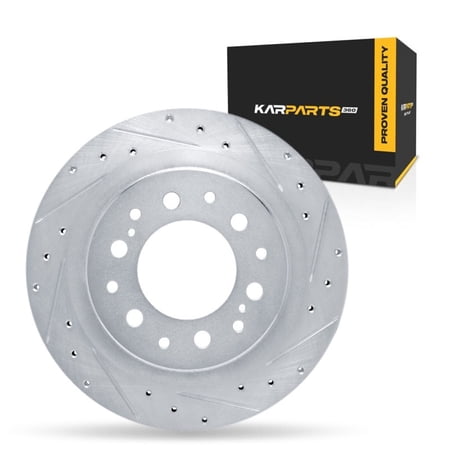 KarParts360 For Lexus GX550 2024 2025 2026 Brake Rotor Rear, Passenger Side | Cast Iron | Silver Finish | 20 Millimeters/0.79 Inches Nominal Thickness | 335 Millimeters/13.19 Inches Outside Diameter