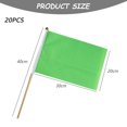 thumbnail image 2 of 20 Pack Flag Small Mini Plain DIY Flags on Stick, Party Decorations for Parades, Grand Opening, Kids Birthday, Party Events Celebration, 14 x 21cm - Grass green, 2 of 5