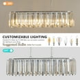 thumbnail image 5 of DORROM 8 - Light Modern Oval Crystal Ceiling Chandelier, 5 of 6