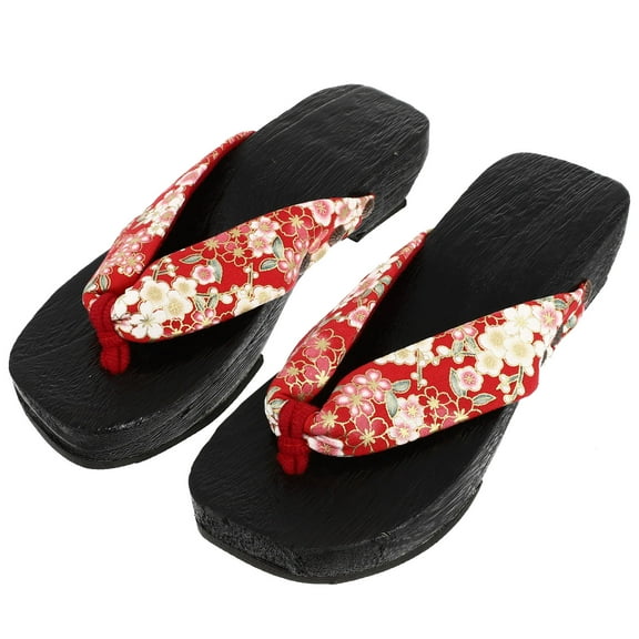 HOMEMAXS Stylish Lady Clogs with Highquality Cloth and EVA Material Comfortable Red Sandals for Women