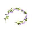 thumbnail image 1 of Artificial Flower Door Garland Fake Wreath Decal Household Accessories Fine Workmanship Compact Size Multipurpose Wedding Light Purple 1.8m, 1 of 10