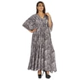 thumbnail image 1 of Moomaya Robe de Nuit Longue Maxi pour Femmes, Cache-Maillot Imprimé à Manches Kimono, Maxi Kaftan, Robe de Nuit, Vêtement de Nuit, 1 of 6