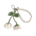thumbnail image 2 of SmartBy Crochet Flower Keychain Handmade Flower Fruit Bag Charm Cute Keychain Pendant with Faux Pearl Chain Accessory for Girls Women Keys Backpack, 2 of 7