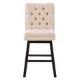thumbnail image 4 of CorLiving Leilani Modern Tufted Indoor Counter Height Bar Stools with Back and Wood Legs - Set of 2, 4 of 9