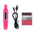 thumbnail image 1 of Minnieouse ¡Caliente! 1 Juego de taladro eléctrico para uñas con carga USB, Kit para quitar esmalte de uñas, bolígrafo para decoración de Cuidado de uñas Rosa roja, 1 of 6