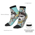 thumbnail image 6 of Fuzoiu Husky With Dreamcatcher Print Adult Socks, Crew Moisture-wicking Socks, Unisex Cushion Crew Socks,Casual Sports Ankle Socks, 6 of 7