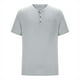 thumbnail image 4 of pstuiky camisetas para hombre, Camisa tipo jersey para hombre, de color liso, con botones, manga corta y cuello alto ropa de hombre s, 4 of 6