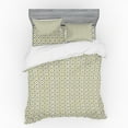 thumbnail image 2 of Ambesonne Geometric Bedding Set 3 Pcs, Bicolour Rhomb Check Art, Twin XL, Dimgray Khaki White, 2 of 3