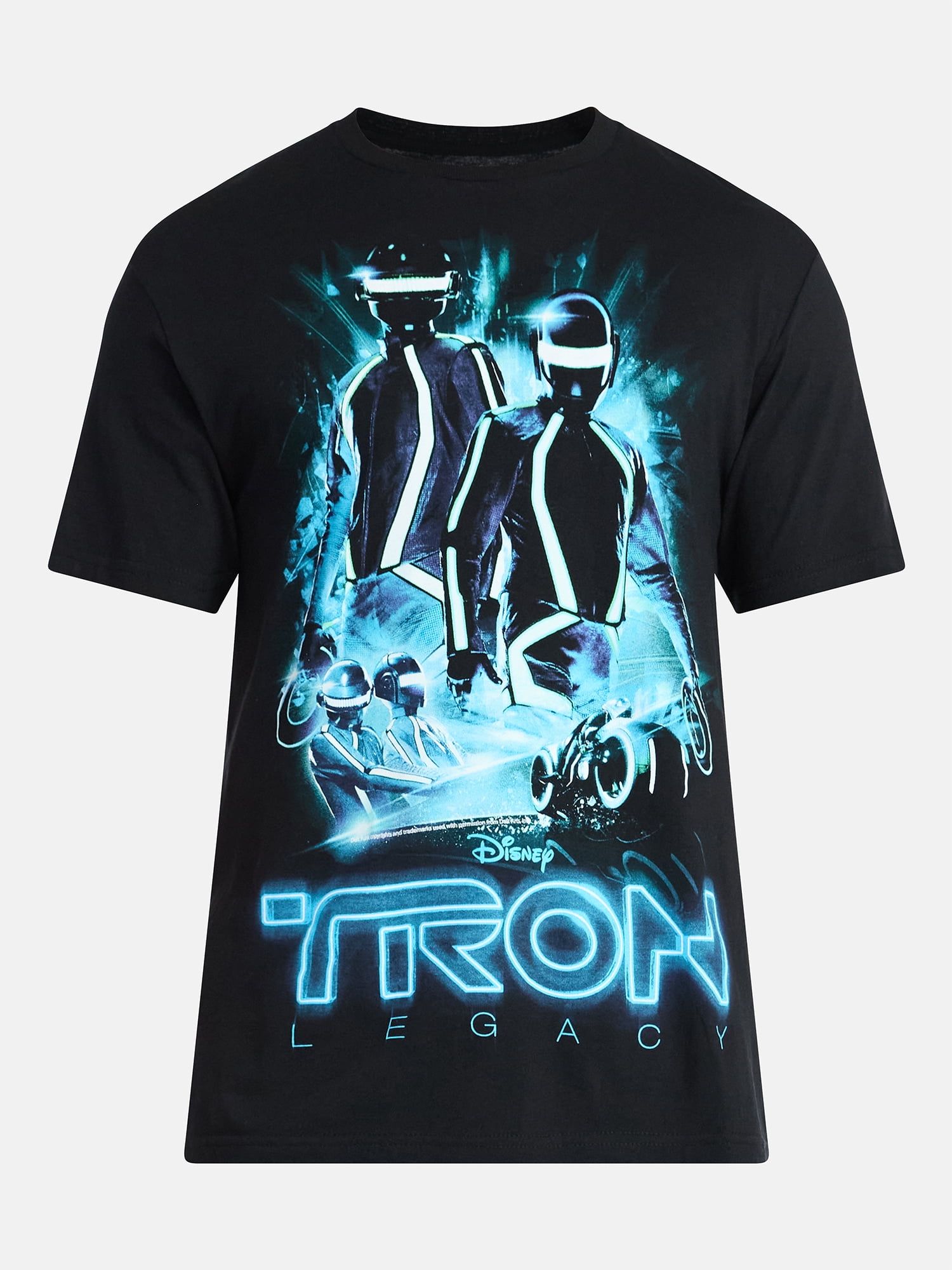 Disney Tron Legacy Men's and Big Men's Graphic Tee with Short Sleeves, Sizes S-3XL