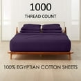 thumbnail image 2 of ABORN 700-Thread-Count, Egyptian Cotton, 7 PC Split King Plum 10" Deep Pockets Adult Bedsheet, 2 of 8