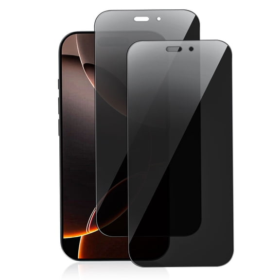 2 Pack Privacy Screen Protector for iPhone 15 Pro Max Anti-Spy Tempered Glass Film,Touch Sensitive/Anti Scratch/Fingerprint/Easy Install Bubble Free