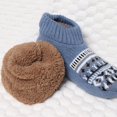 thumbnail image 2 of Fuzzy Warm Slipper Socks for Men Women,Winter Cozy Fleece Soft Lined Non-slip Knitted socks, 2 of 5