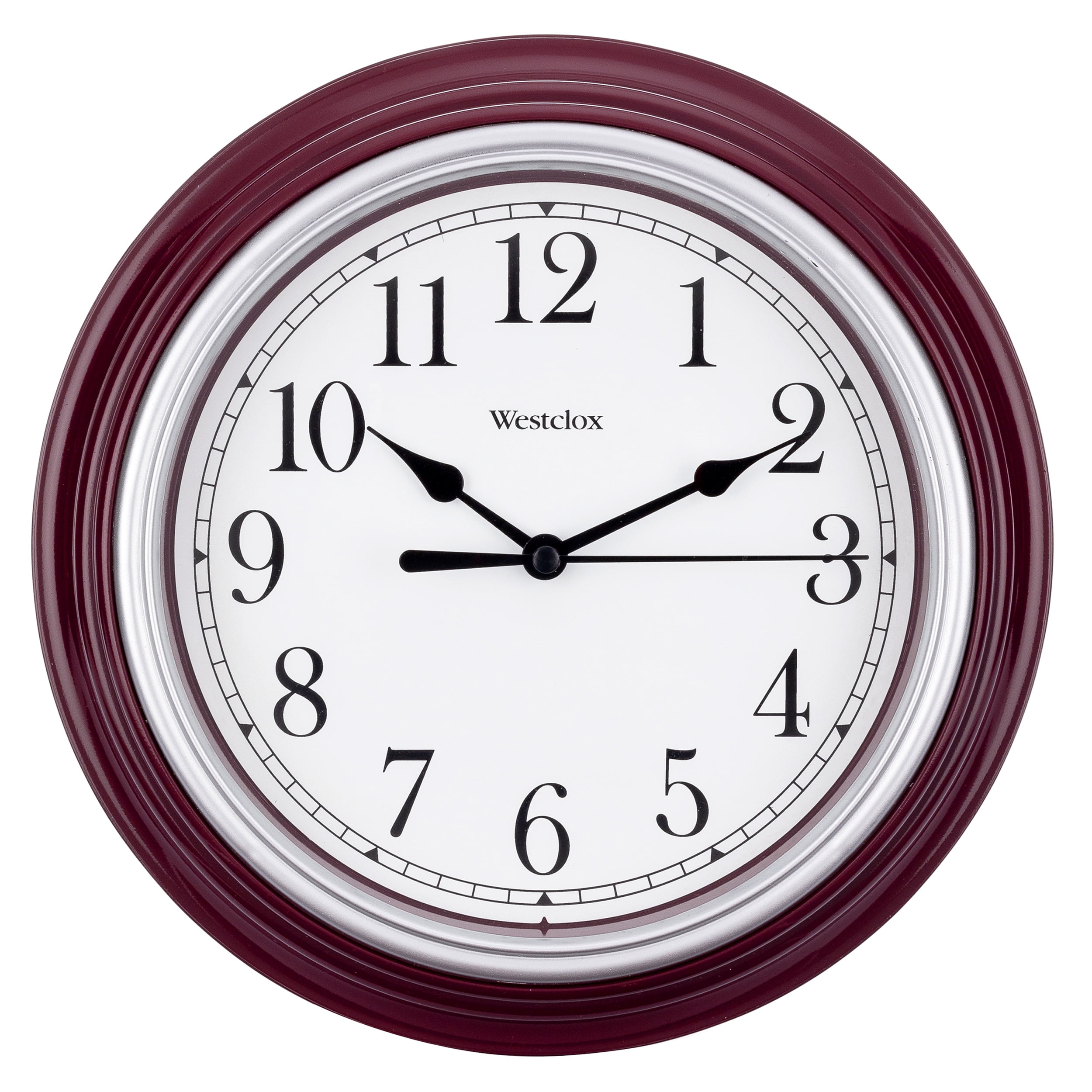 Simplicity Wall Clock With Bezel And Silver 9 In 