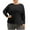 Black, variant on Chbgutlmr Plus Size Tops for Women Long Sleeve Side Slit Crewneck Workout Top Solid Color Loose Sports Shirts