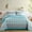 Teal, variant on Dintszyayue Boho Quilt Set Queen,3Pcs Floral Teal Bohemian Bedding Sets Striped Patchwork Bedspread Set Adult(90"×96")