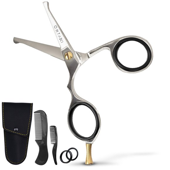 Tijeras para barba ONTAKI de acero japonés de 10,7 cm con punta redondeada