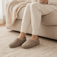 thumbnail image 3 of Uelaod Women's Fuzzy House Slippers, Soft Closed Back Slip-On Indoor Shoes, Warm Full Coverage Bedroom Slippers for Home, Fall and Winter, 3 of 5