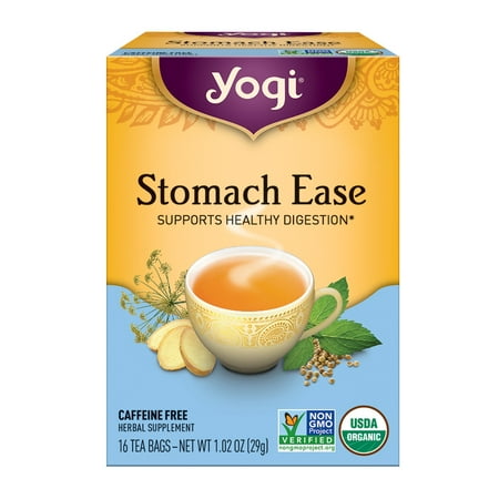 (3 Boxes) Yogi Tea, Stomach Ease, Tea Bags, 16 Ct, 1.02 (Best Tea For Bloated Stomach)