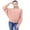 Light Pink, variant on Womens Sweaters, Pullover Sweaters For Women, Womens Trendy Knit Off Shoulder Batwing Sleeve Oversized Fall Sweater Top, Solid Rabbit Wool Core Yarn Knit Top, 1 Unit, One Size