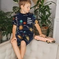 thumbnail image 4 of Kdxio Solar System Print Short-Sleeved Pajama Set for Kids, Comfort Easy to Wear for Home and Sleep-3X-Large, 4 of 6