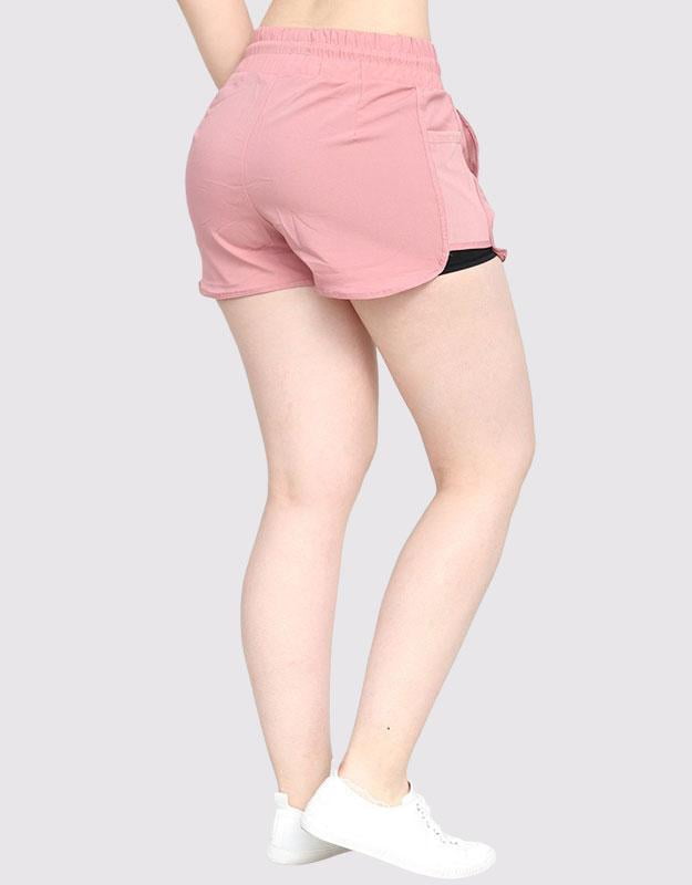 pantalon corto doble deporte mujer