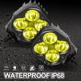 thumbnail image 4 of 2X 3inch LED Light Cube Pods Spot Beam Offroad Driving Fog Yellow Lamp US, 4 of 12