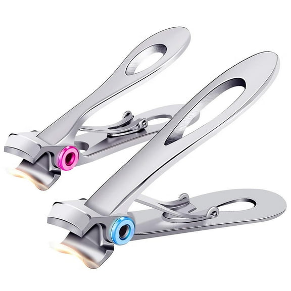 Nail Clippers for Thick Nail - Wide Jaw Opening Oversize Stainless Steel Toenail Clipper Cutter Trimmer with Nail File for Thick Nails,Extra Large Toe Nail Clippers for Adults (Silver)