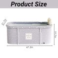 thumbnail image 6 of Hurber 47in Large Foldable Bath Tub, Adult Kid Portable Bathtub Freestanding Soaking Tub, Thickened Insulation, Grey, 6 of 6