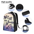 thumbnail image 5 of Fotbe Not All Those Who Wander Are Lost Travel Laptop Backpack, Business Slim Sturdy Laptops Backpack, Water Resistant College School Computer Bag Gift for Men & Women Fits 15.6 Inch Notebook, 5 of 8