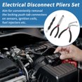 thumbnail image 2 of Unique Bargains No.37960/37980/13120 8" 60 Degree Electrical Disconnect Pliers for Automotive Sensor Connector Angled Wire Plug Removal Tool Locking Push Tab Pliers Electrical Connector Separator, 2 of 7