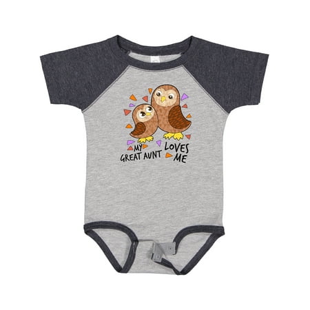 

Inktastic My Great Aunt Loves Me- Cute Owl Family Gift Baby Boy or Baby Girl Bodysuit