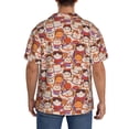thumbnail image 3 of Fotbe Maneki-Neko Cats Camisa Estampada de Manga Corta para Hombre, Casual de Verano, Estilo Playero, Sin Arrugas-Small, 3 of 5