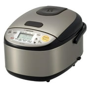 Zojirushi NS-LGC05XB Micom Rice Cooker & Warmer, 3 Cup (Uncooked), Stainless Black