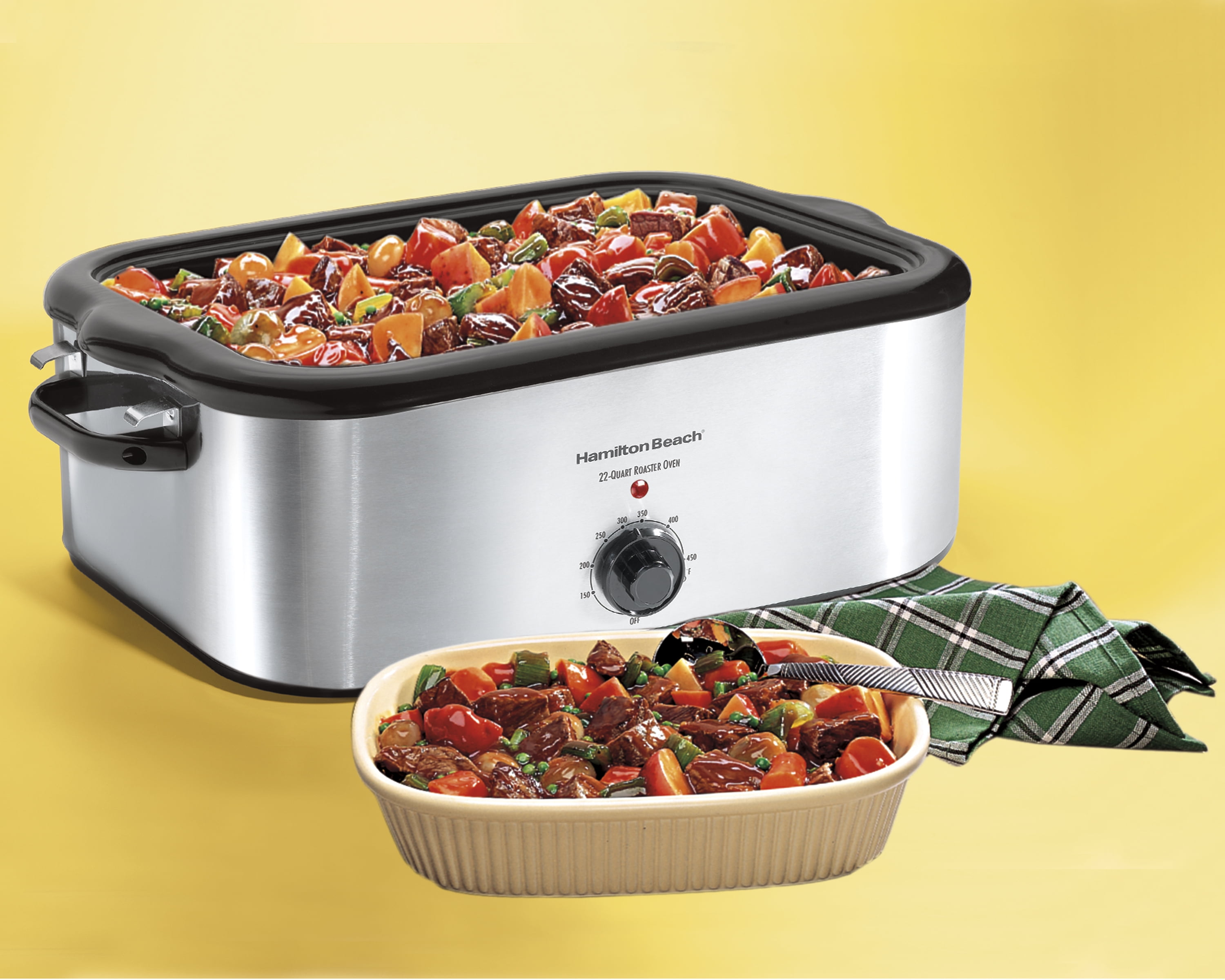 Turkey Oven Electric Roaster Slow Cooker Bake Roast Removable Pan 28 lb