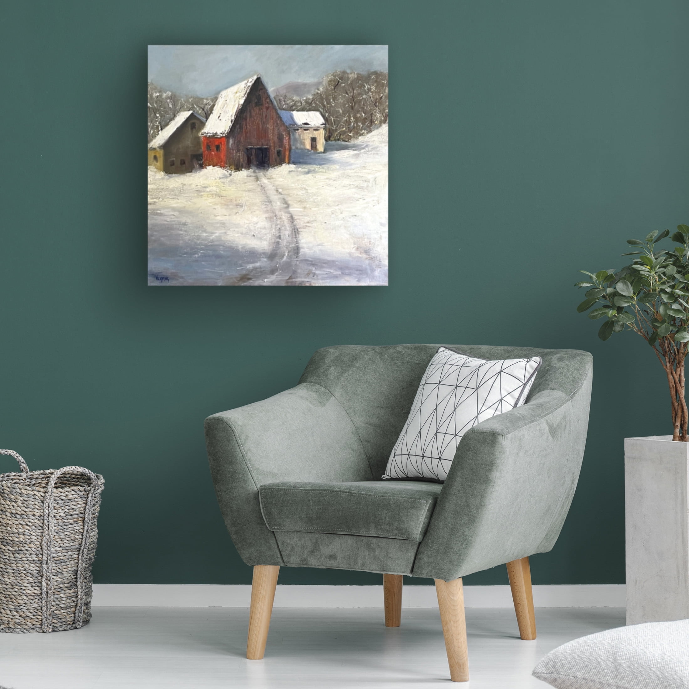 Trademark Fine Art Marilyn Wendling  Winter Homestead I Canvas Wall Art