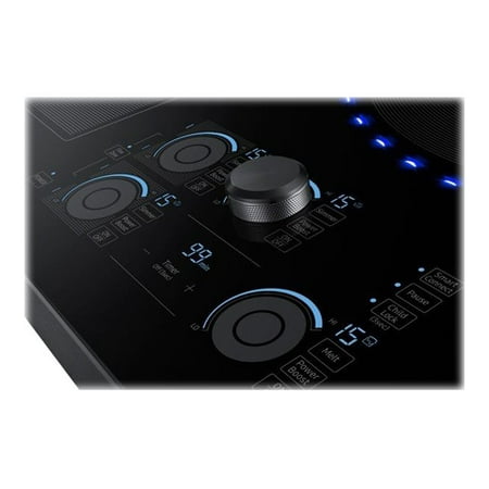 Samsung - 36" Induction Cooktop with WiFi and Virtual Flame™ - Black Stainless Steel