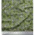 thumbnail image 1 of Soimoi Poly Georgette Fabric Leaves & Floral Block Decor Fabric Printed Yard 52 Inch Wide, 1 of 3