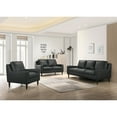 thumbnail image 5 of Porter Designs Lazio High Quality Leather Loveseat - Black, 5 of 5