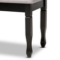 thumbnail image 5 of Skyline Decor Grey Fabric Upholstered and Dark Brown Finished Wood Dining Bench, 5 of 7