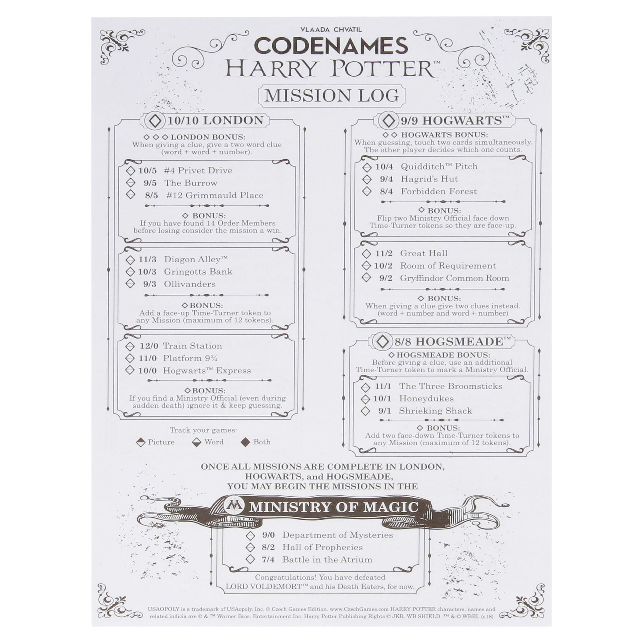 CODENAMES: HARRY POTTER