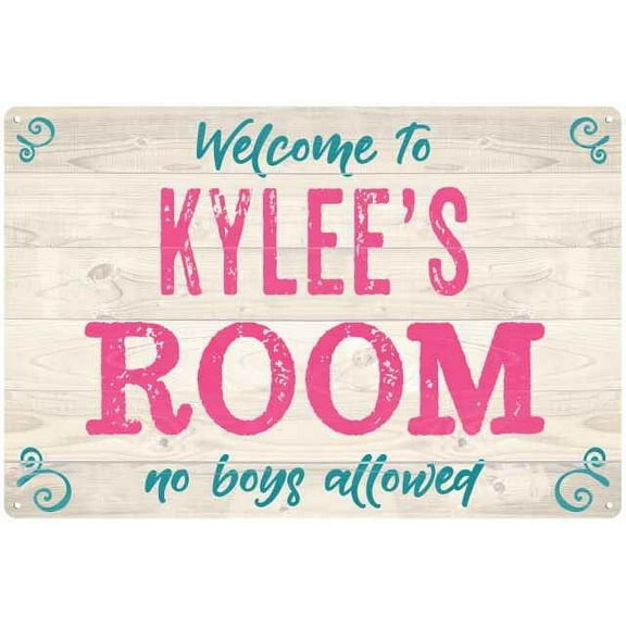 KYLEE'S Room Kids Bedroom Sign Gift 8x12 Metal Sign 108120089362