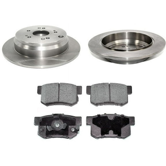 Rear Ceramic Brake Pads and Rotor Kit - Compatible with 2005 - 2016 Honda CR-V 2006 2007 2008 2009 2010 2011 2012 2013 2014 2015