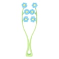 thumbnail image 2 of Face Roller, Comfortable Handle V Shaped Face Massager Concave Convex Particles Double Clips  For Arms For Legs For Face Blue,Pink, 2 of 8