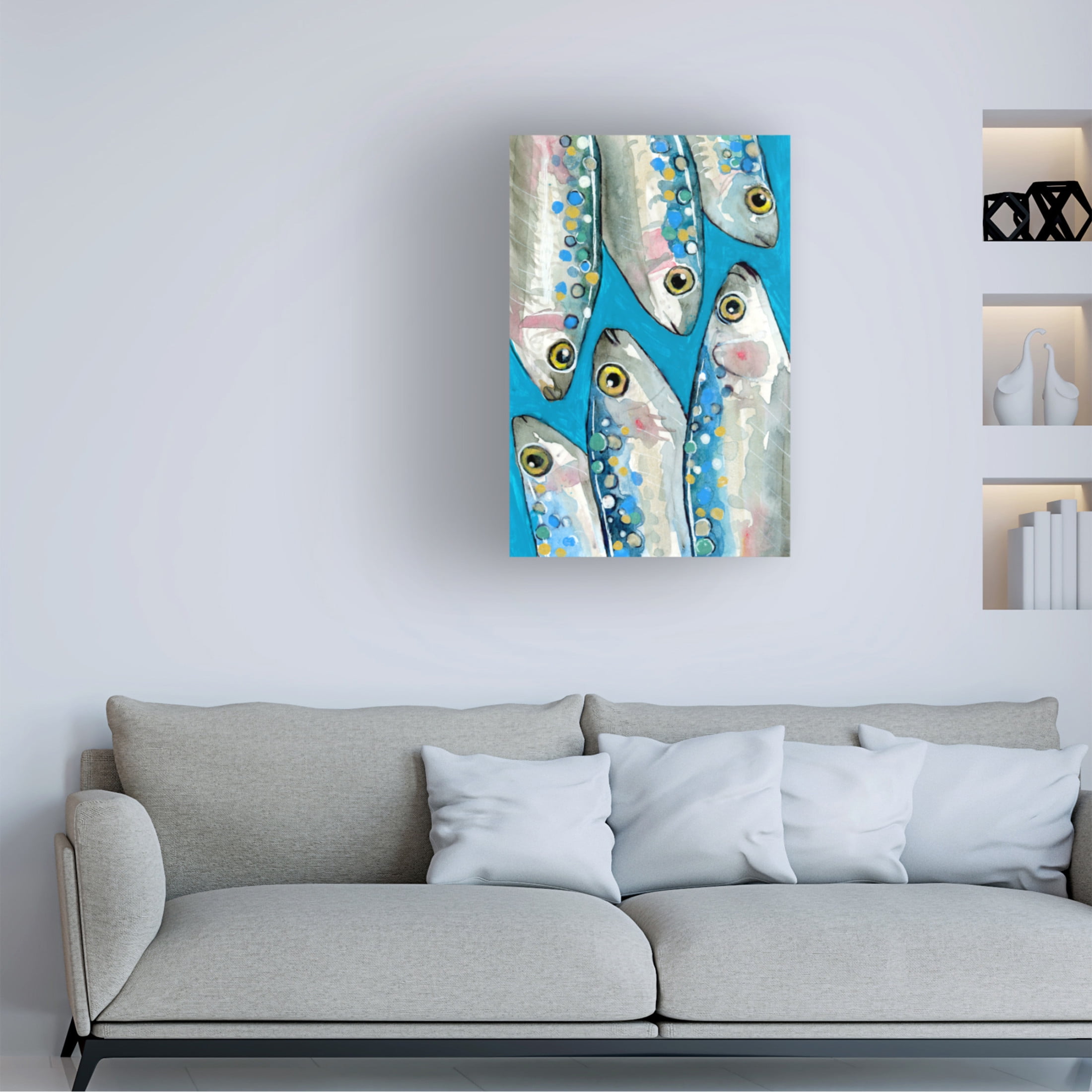 Trademark Fine Art Petra Lizde  Fishes Canvas Wall Art